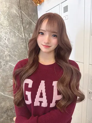 ロング ダブルカラー✨️ 五島桜樫のヘアスタイル