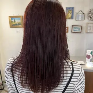 セミロング カラー 松永 真弥のヘアスタイル