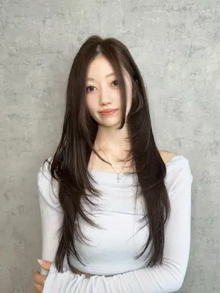ロング トレンド韓国レイヤー 🇰🇷のんのヘアスタイル