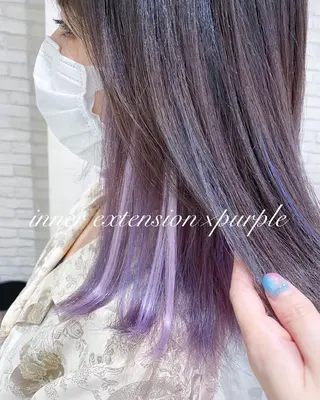 ミディアム カラー 横浜🍒ルーツカラー エクステ/RIEのヘアスタイル