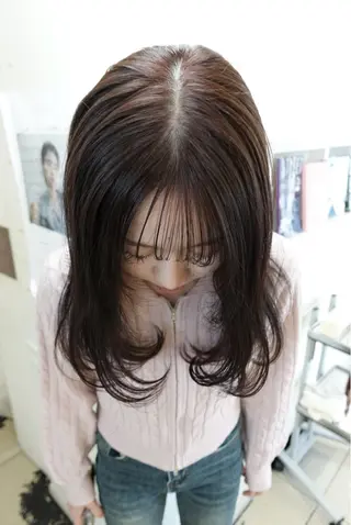 ミディアム カラー RINKA 岡崎美容室のヘアスタイル