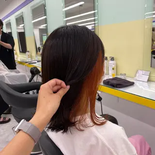 セミロング カラー ヘアアレンジ mai🍑暖色カラー /レイヤー💖のヘアスタイル