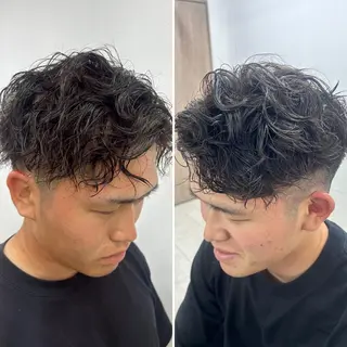 パーマ メンズ ダブルスキルエクステ /羽エクステ白石宇由のヘアスタイル