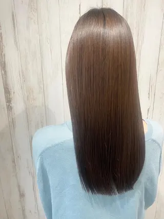 セミロング 【髪質改善・矯正 ・ハイライト】ハナカのヘアスタイル