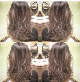 ロング カラー ヘアアレンジ 白髪ぼかしハイライト 茗荷谷駅徒歩2分のヘアスタイル