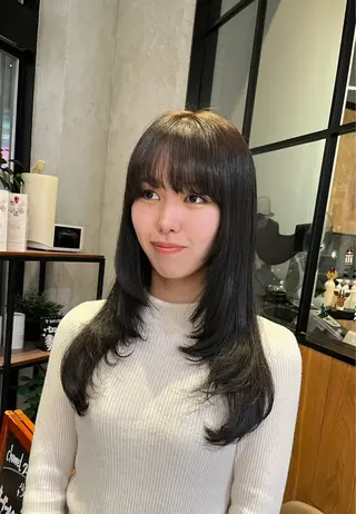 ロング カラー ヘアアレンジ yuuri🎀/大宮 /韓国ヘア/レイヤーのヘアスタイル