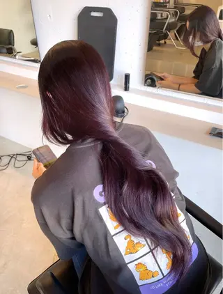 ロング カラー tim hinaのヘアスタイル