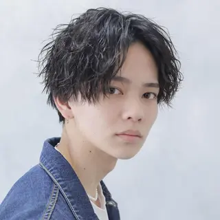 ショート パーマ メンズ Mens salon ANDYのヘアスタイル