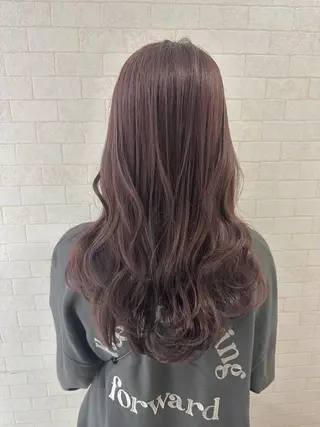 ロング カラー ヘアアレンジ 大人レイヤー& 透明感カラー💄のヘアスタイル