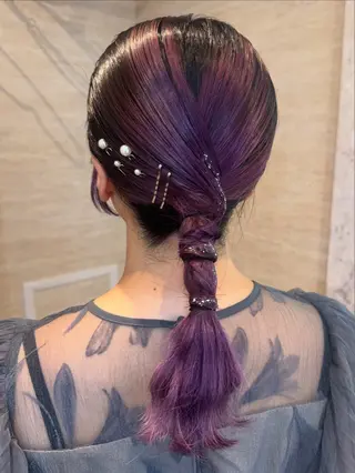 ミディアム ヘアアレンジ Hina🐣 elubylovisのヘアスタイル