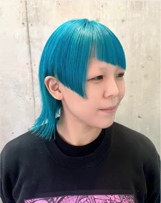 ミディアム カラー 派手髪デザインカラー ヒロカのヘアスタイル