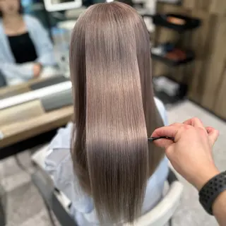 ロング カラー レイヤー/グレージュ メンズパーマのヘアスタイル