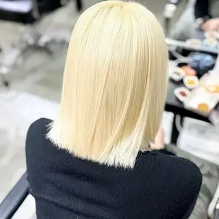 カラー ヘアアレンジ 艶髪ハイトーン/ ブロンド/Nagiのヘアスタイル