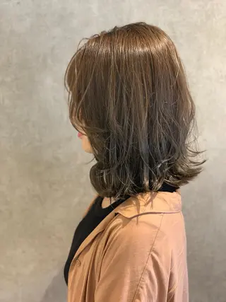 ミディアム カラー ショート／透明感 カラー加治竜汰💡のヘアスタイル