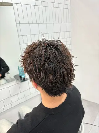 ショート パーマ メンズ 中田 信太郎のヘアスタイル