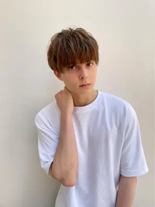ショート カラー メンズ 【透明感カラー】💠 TETSUのヘアスタイル