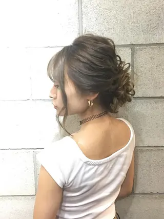 セミロング ヘアアレンジ 加藤 圭悟のヘアスタイル