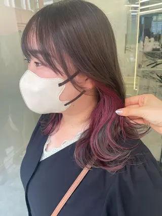 セミロング カラー ヘアアレンジ 【Sweep】おじま のぞみのヘアスタイル