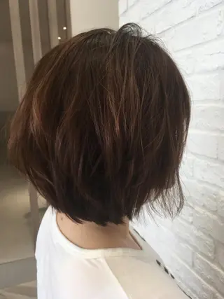ショート 傷んだ髪をサラサラに 曲がる縮毛矯正◎高岡のヘアスタイル
