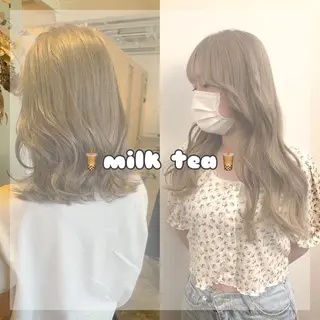 セミロング ハイトーン職人💗 松本輝美のヘアスタイル