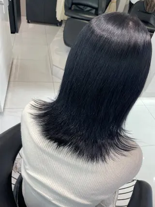 ミディアム mion🦋韓国ヘア 透明感カラー🫧のヘアスタイル