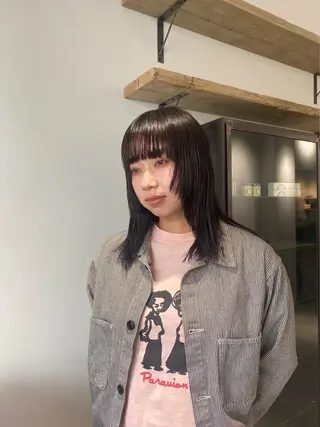 セミロング 湯田 修永のヘアスタイル