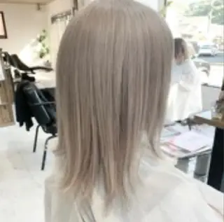 ミディアム カラー メンズパーマ& ハイトーン特化谷村のヘアスタイル