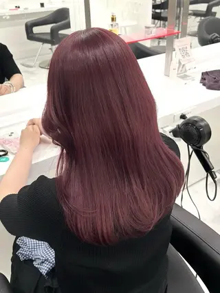 ロング カラー ガーリー♡女の子っぽ ヘア♡ピンクカラー♡のヘアスタイル
