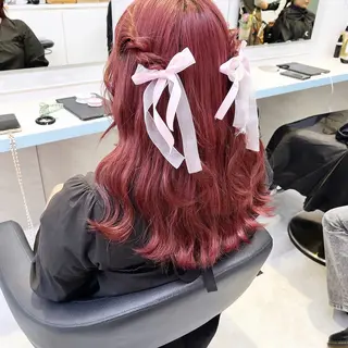 セミロング カラー ヘアアレンジ 愛されカラー🩷 はるなのヘアスタイル