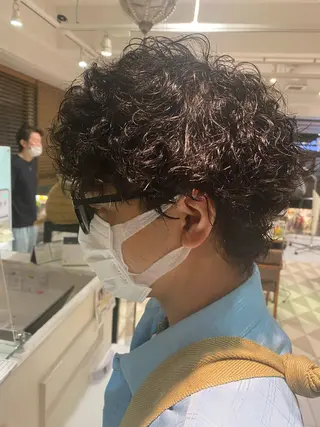 ショート カラー パーマ ヘアアレンジ メンズ メンズパーマの巨匠 鈴木純のヘアスタイル