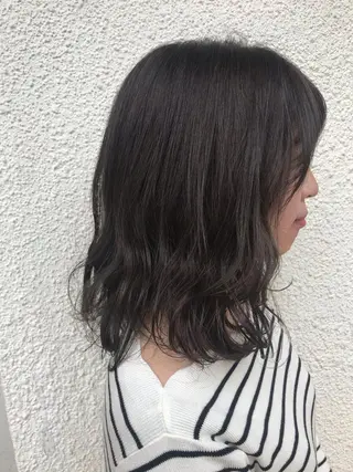 ミディアム カラー ニュアンスパーマ/ レイヤー/茶屋町のヘアスタイル