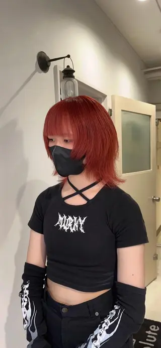 ミディアム ウルフ/レイヤー /パーマ/島田陽稀のヘアスタイル