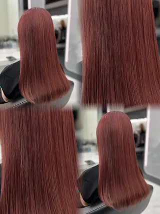ロング カラー 💖似合わせカラー レイヤー💖縮毛矯正のヘアスタイル