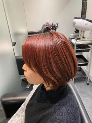 ショート カラー 透明感カラー 板橋　島村美咲のヘアスタイル