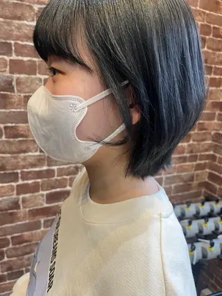 ミディアム カラー パーマ ヘアアレンジ メンズ キッズ ネイル マツエク・マツパ アイブロウ 久木原 ゆりのヘアスタイル