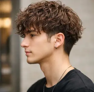 カラー パーマ メンズ メンズパーマ/ 縮毛矯正特化　Tumのヘアスタイル