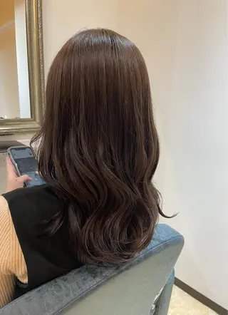 セミロング カラー ヘアアレンジ ゆうか 紬麦by laughneluのマツエク・マツパデザイン