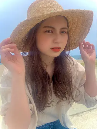 セミロング カラー パーマ 🇺🇸✂️🍟 こんあゆみのヘアスタイル