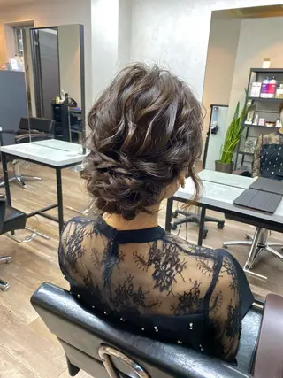 セミロング ヘアアレンジ 🗻飯田誠也🗻 カットカラー得意のヘアスタイル