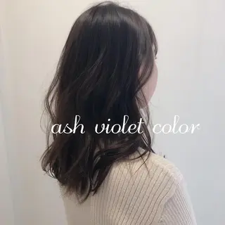 セミロング カラー 透明感カラー REIのヘアスタイル