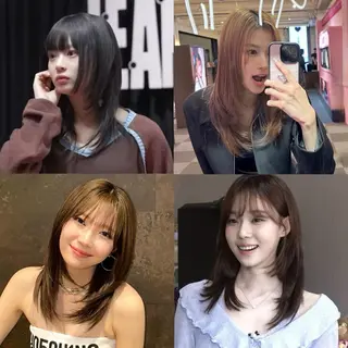 セミロング カラー ワンカールで盛れる レイヤー🎀Macoのヘアスタイル