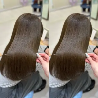 ロング カラー 髪質改善🩵縮毛矯正 代々木/木下のヘアスタイル