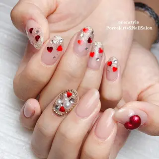 ミディアム ネイル 🐾enen style 🐾のネイルデザイン