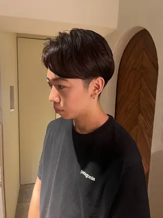 ショート カラー メンズ 須藤　優真 切りっぱなしボブのヘアスタイル
