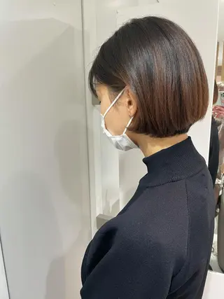 ショート 太田ありさ クリーミーヘアカラーのヘアスタイル