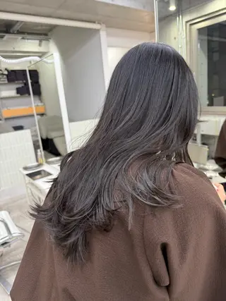 ロング カラー 國井 廉のヘアスタイル