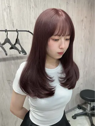 セミロング lafit kaede/韓国ヘアのヘアスタイル