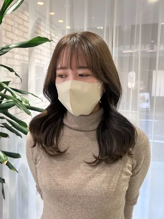 ミディアム 🤎オリーブカラー× パーマ特化💫森口のヘアスタイル