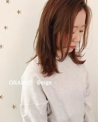 セミロング カラー 市川 千夏のヘアスタイル