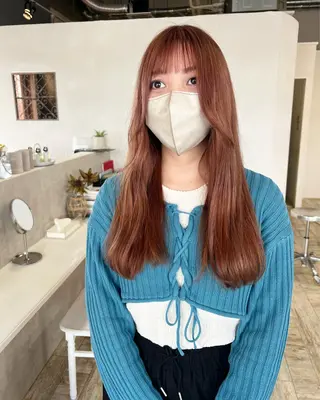 セミロング カラー テトネ タカシのヘアスタイル